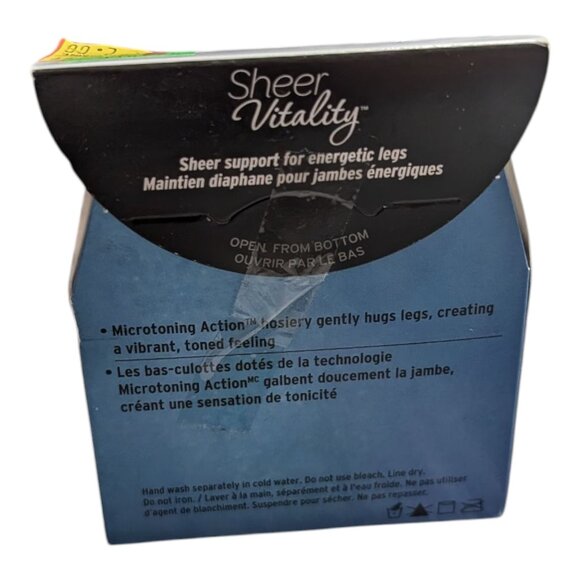 Leggs Sheer Energy Vitality Suntan Sheer Toe Pantyhose Size A 94665 NIB - Picture 4 of 6